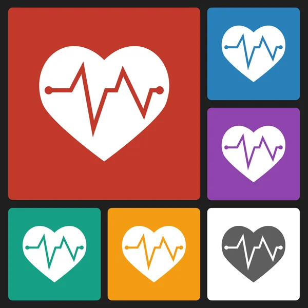 Heartbeat-pictogram — Stockvector