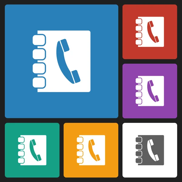 Phone book icon — Stock Vector