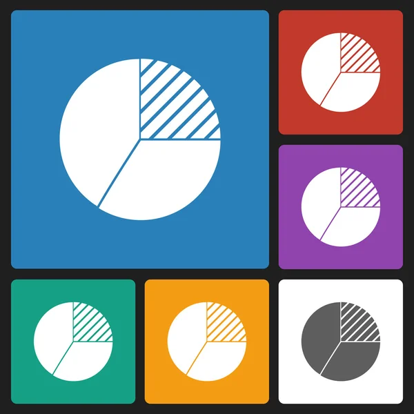 Wykres kołowy ikona — Wektor stockowy