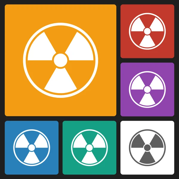 Icono de signo radiactivo — Archivo Imágenes Vectoriales