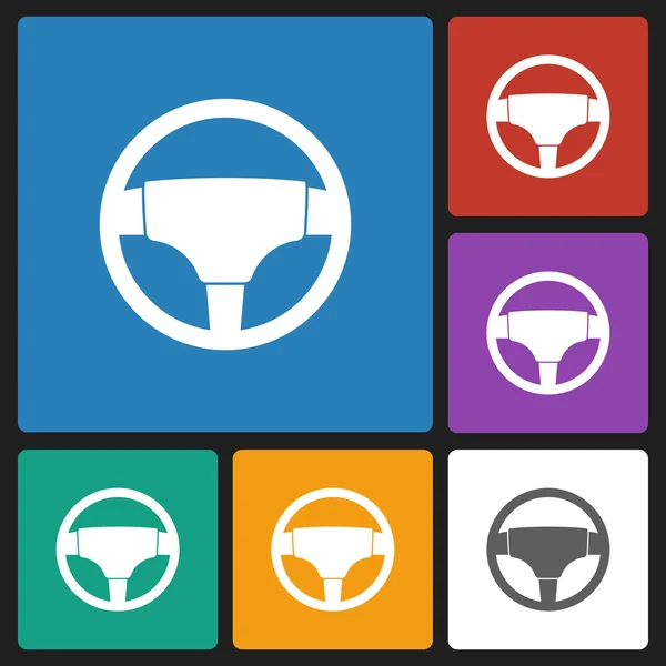 Steering wheel icon — Stock Vector