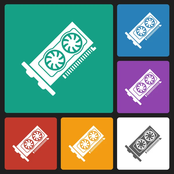 Icono de tarjeta gráfica — Vector de stock