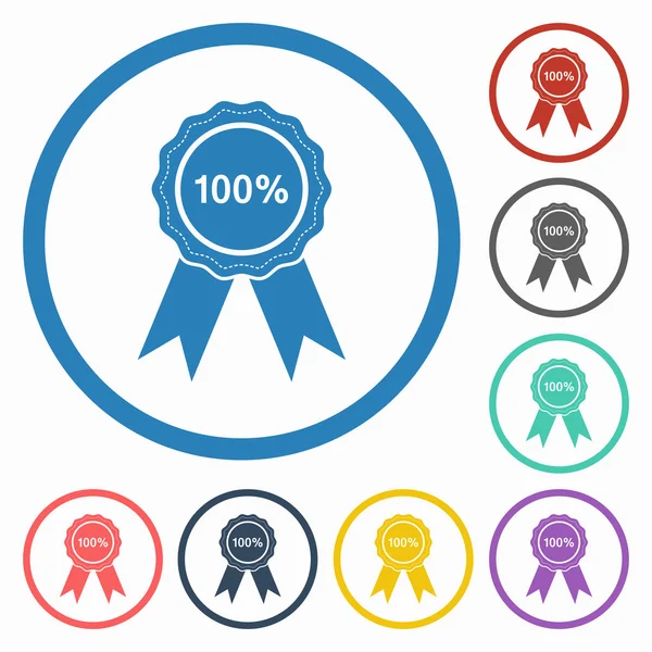 yüzde 100 rozet simge