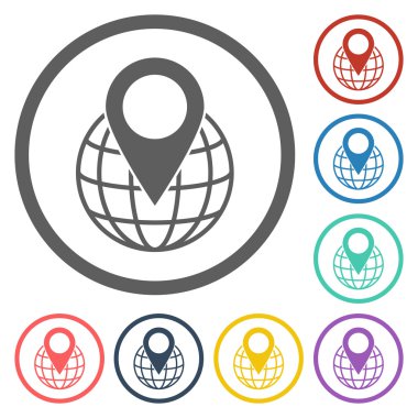 Küre simgesi üzerinde toplu iğne