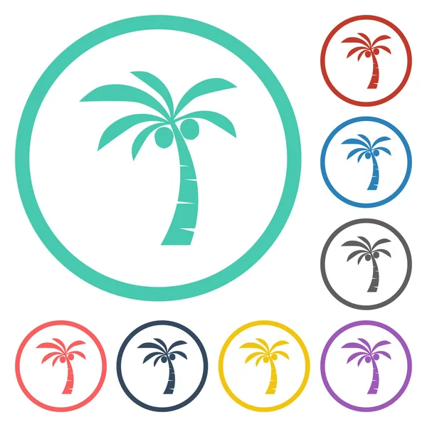 Icono de árbol de coco — Archivo Imágenes Vectoriales