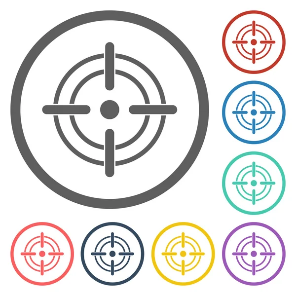 Crosshairs icon — Stock Vector