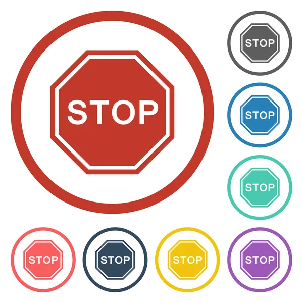 停止交通标志图标 — 图库矢量图片
