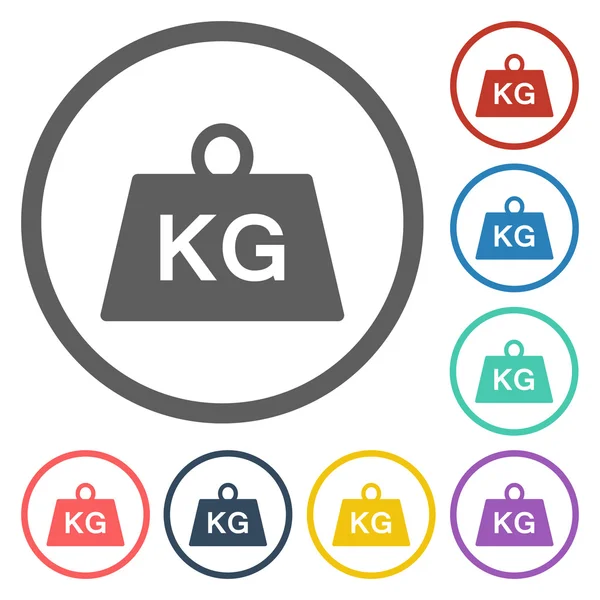 Poids kilogramme icône — Image vectorielle
