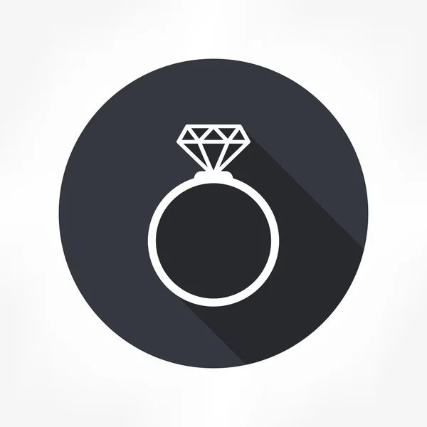 Значок бриллиантового кольца — стоковый вектор
