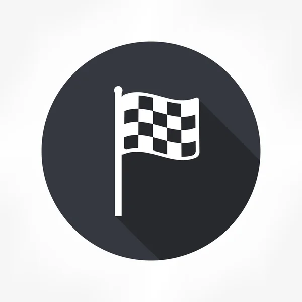 Icono de la bandera de carreras — Archivo Imágenes Vectoriales