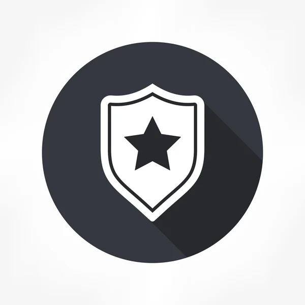 Shield star icon — Stock Vector