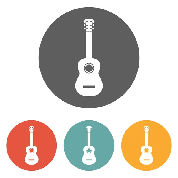 Icono de guitarra acústica — Vector de stock