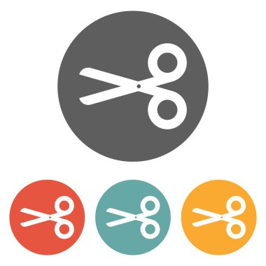 Makas ve tire satırı simgesi