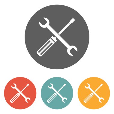 somun anahtarı & tornavida simgesi