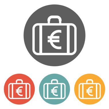 Avrupa Birliği para birimi simgesi simgesi ile para durum