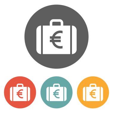 Avrupa Birliği para birimi simgesi simgesi ile para durum