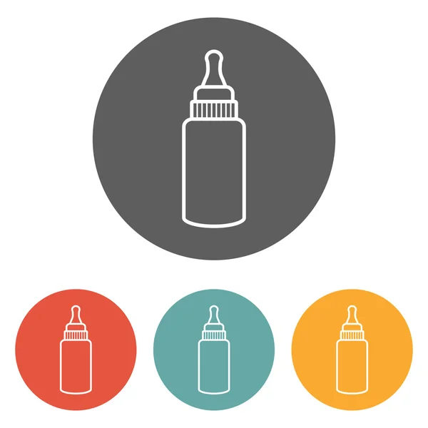 Fles melk pictogram — Stockvector