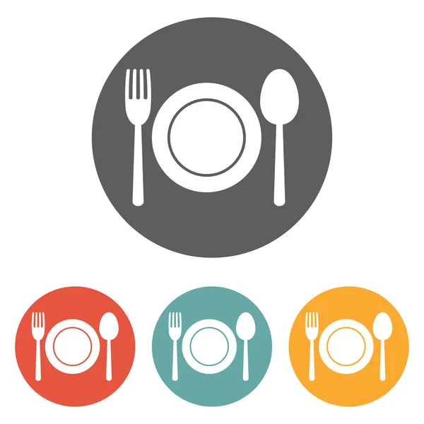 Fork spoon dish icon — Stock Vector