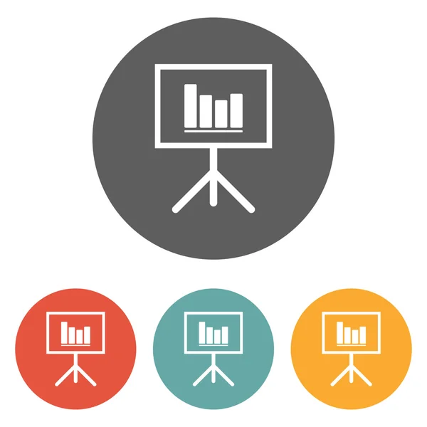 Presentation board icon — Stock Vector