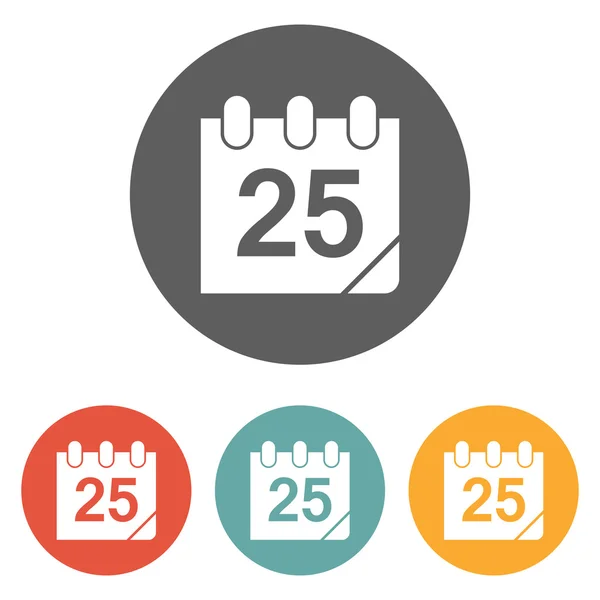 Calendar 25th date icon — Stock Vector