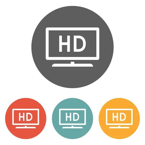 Icône de télévision hd — Image vectorielle