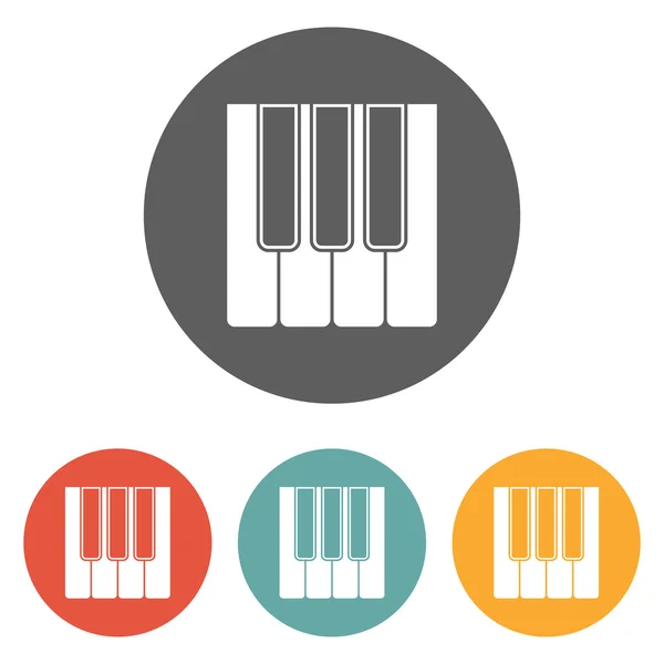 Teclado icono de música — Vector de stock