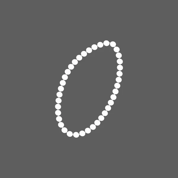 Pearl necklace icon — Stock Vector