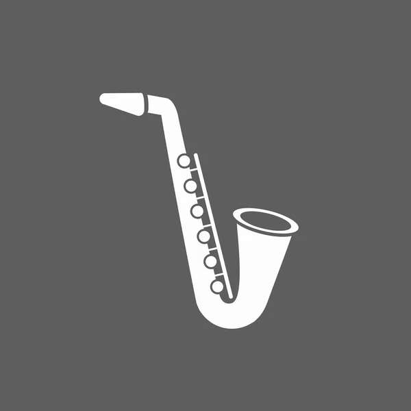 Icono del saxofón — Vector de stock