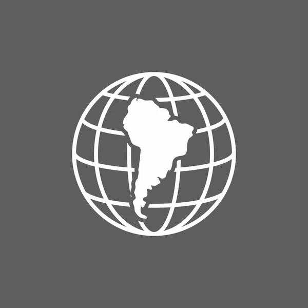 Ikona kontinent Jižní Ameriky — Stockový vektor