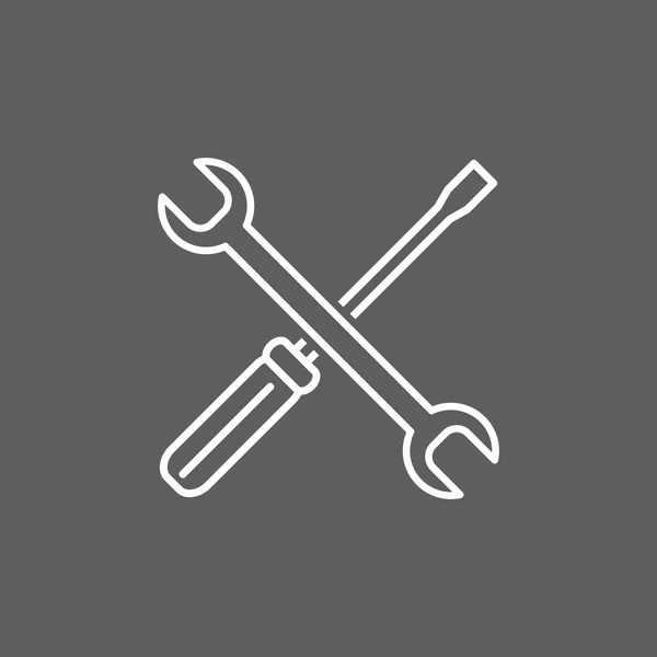 Spanner & icono del destornillador — Vector de stock