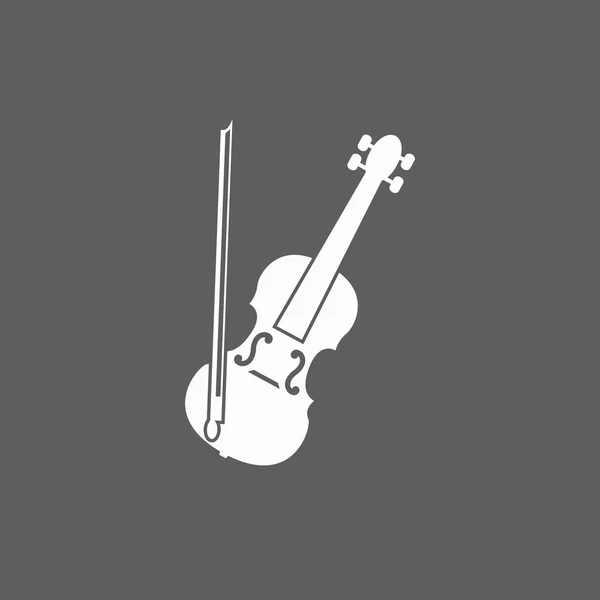 Icono de violín — Vector de stock