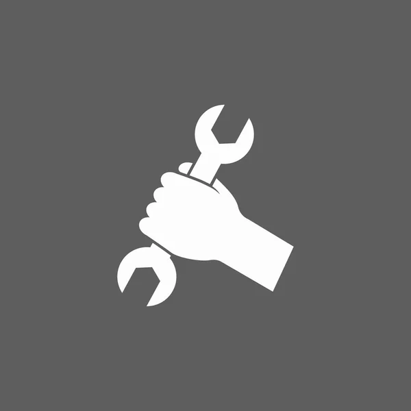 Skiftnyckel i handen ikonen — Stock vektor