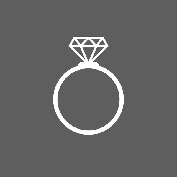 Icono anillo de diamante — Archivo Imágenes Vectoriales