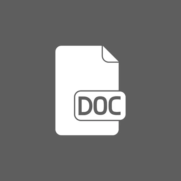 Datei doc icon — Stockvektor