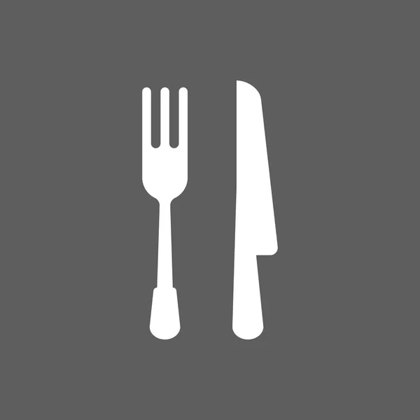 Tenedor cuchillo icono — Vector de stock