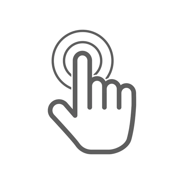 Klik op pictogram van een hand — Stockvector