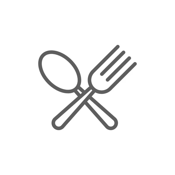 Cuchara tenedor icono — Vector de stock