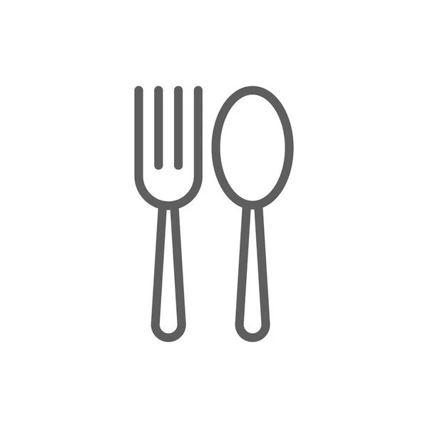 Icône de fourchette cuillère — Image vectorielle