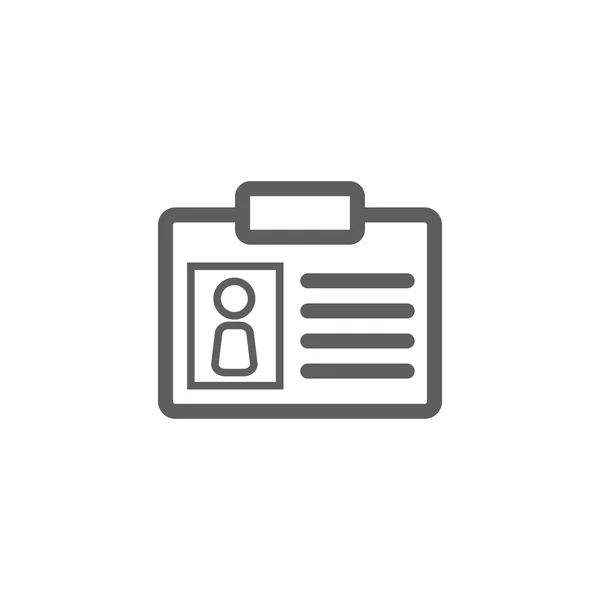 Icono del documento de identidad — Vector de stock