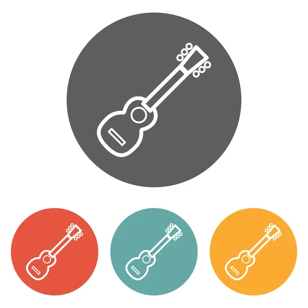 Icono de guitarra acústica — Vector de stock