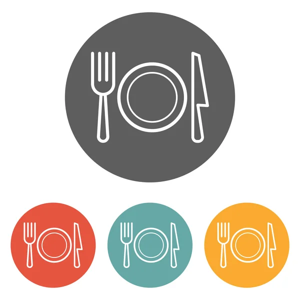 Fork knife dish icon — Stock Vector
