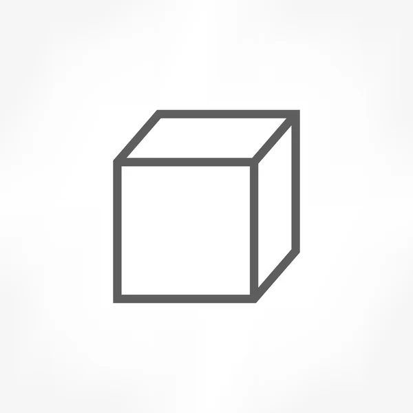 Ícone de cubo — Vetor de Stock