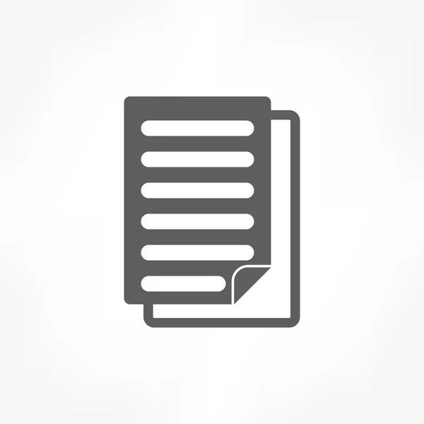 Documento icono — Vector de stock