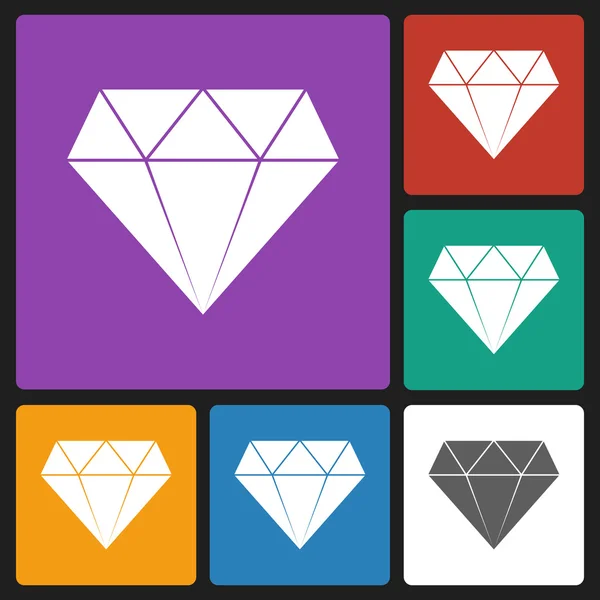 Icono de diamante — Vector de stock