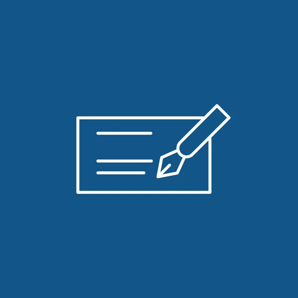 Cheque pictogram — Stockvector