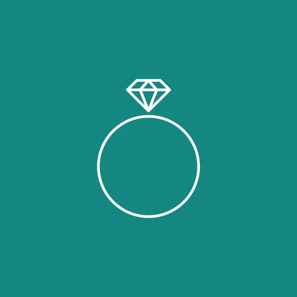 Icono anillo de diamante — Archivo Imágenes Vectoriales