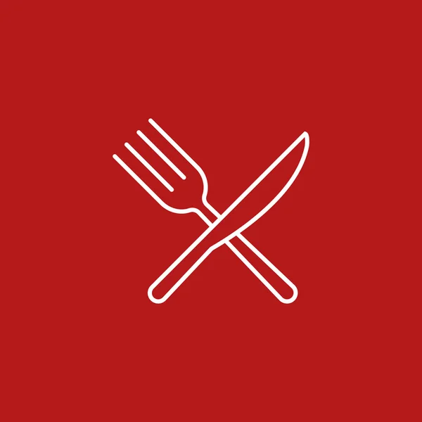 Tenedor cuchillo icono — Vector de stock