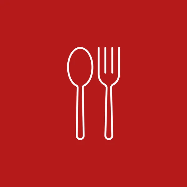 Spoon fork icon — Stock Vector