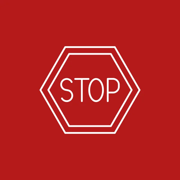 Stop traffic sign icon — Stock Vector