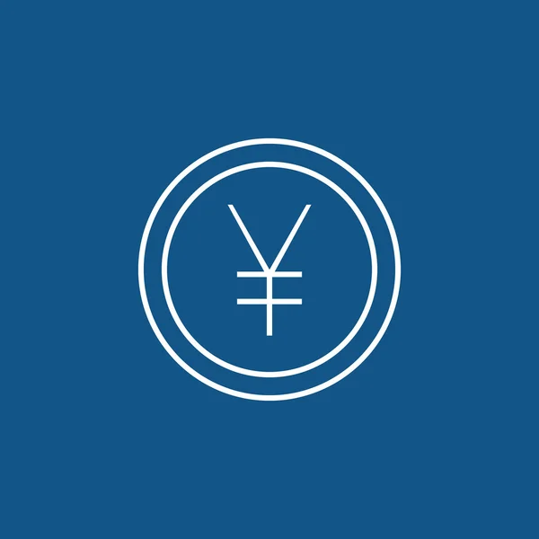 Yen icono de moneda — Vector de stock